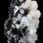 Calcite & Quartz on Sphalerite