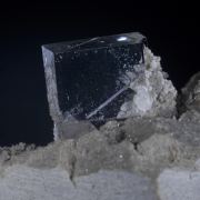 Fluorite -gem clear with Anhydrite crystal inclusions