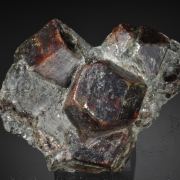 Almandine -fine crystals on Schist