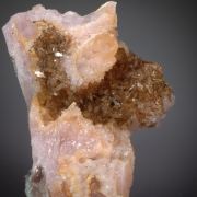 Eosphorite on Rose Quartz - ex Richard Gaines