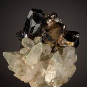  Cassiterite on Quartz
