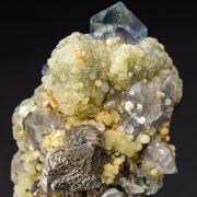 Fluorite, Arsenopyrite on Ferberite