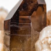 Smokey Quartz on Feldspar