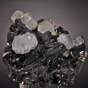 Calcite on Sphalerite w. minor Chalcopyrite