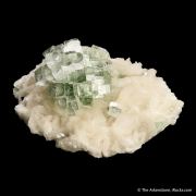 Fluorapophyllite on Stilbite
