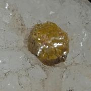 Mimetite var. Campylite on Quartz