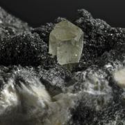 Apatite on Albite covered by Chlorite