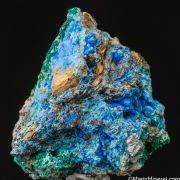 Cyanotrichite with Brochantite