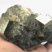 Pyrite on Galena With Hematite