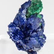 Azurite with Dolomite and Malachite