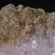 Eosphorite on Rose Quartz