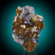 Galena  on Siderite