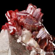 Realgar on Calcite with Picropharmacolite