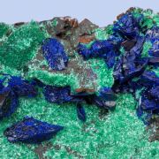 Azurite with Malachite