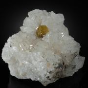 Mimetite var. Campylite on Quartz