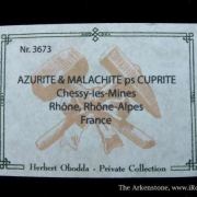 Azurite With Malachite Pseudo. Cuprite