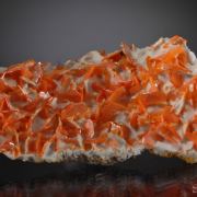 Wulfenite on Calcite