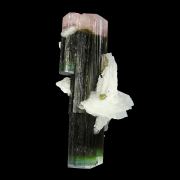 Tourmaline (doubly-terminated) with Albite