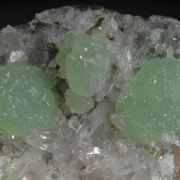 Prehnite on Quartz