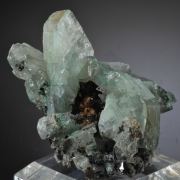 Barite - Included by  Malachite 