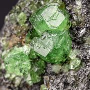 Tsavorite on Graphite