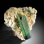 Tourmaline var. Elbaite, Lepidolite - Urubu Mine, Brazil