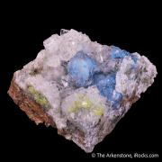 Quartz included with Plancheite