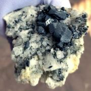 Hematite ( var. Iron Roses ) on K-Feldspar ( var. Adularia )