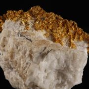 Gold with Bournonite on Quartz