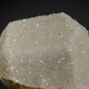 Wulfenite, very large crystal coated by Quartz druse. 