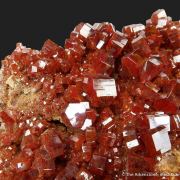 Vanadinite on Calcite (fluorescent)