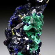 Azurite with Malachite after Azurite