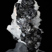 Calcite & Quartz on Sphalerite