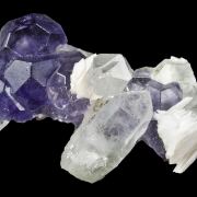 Fluorite With Quartz and Calcite