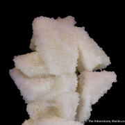 Quartz ps. after Calcite and Stibnite, Fluorite