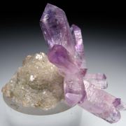 Amethyst on Calcite