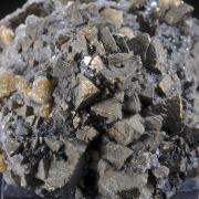 Siderite on Fluorite with Chalcopyrite, Sphalerite etc.