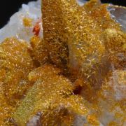 Orpiment on Calcite