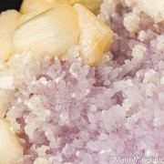 Calcite on Amethyst