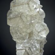 Calcite with Pyrite - \'Mercedes habit\'