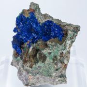 Azurite with Quartz