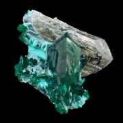 Dioptase, cerussite GREAT COMBO