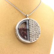 Raw Rhodolite Garnet necklace.