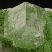 Calcite on Duftite on Dolomite cast