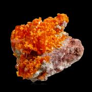 Wulfenite with Mimetite on Chrysocolla