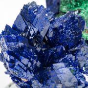 Azurite with Dolomite and Malachite