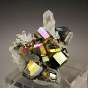new find - iridescent PYRITE, QUARTZ