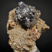 Pyrargyrite  (ruby Silver) on Calcite