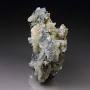gem FLUORAPATITE, ALBITE