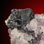 Polybasite on Amethyst